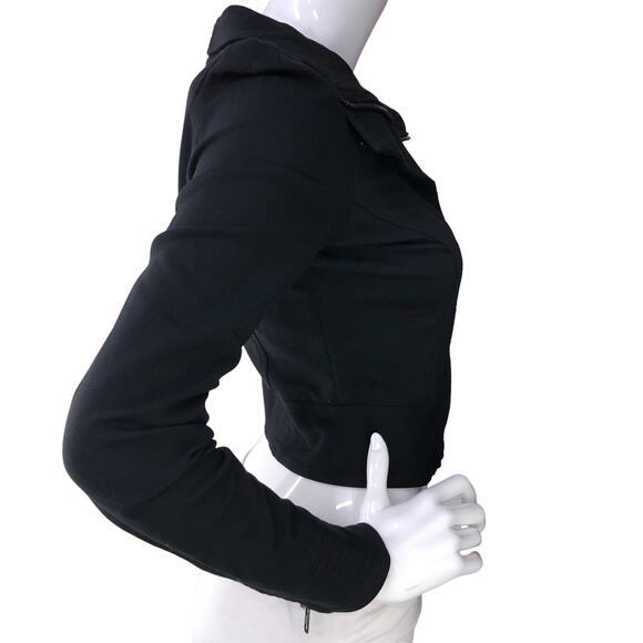 Diane Von Furstenberg DVF Womens Size 4 Atlanta Moto Jacket Asymmetrical Black - Picture 9 of 15